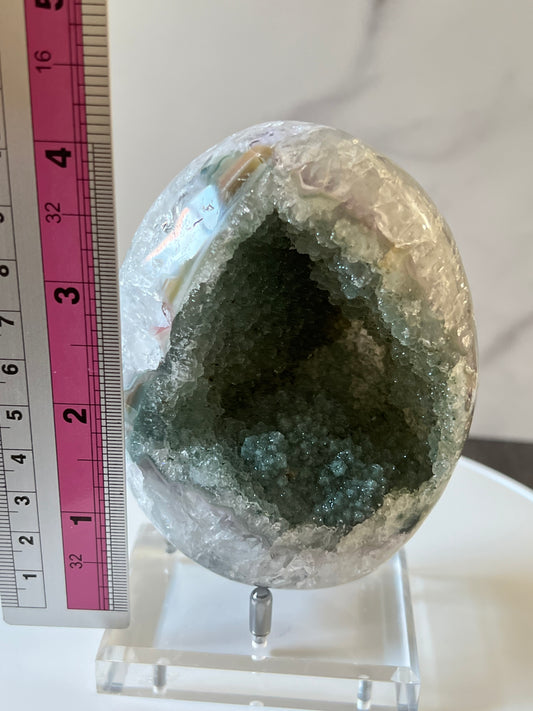 Quartz Freeform w/ Green Amethyst Druze