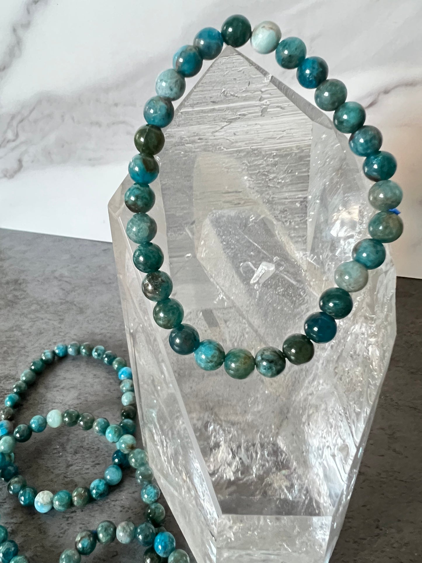Blue Apatite Bracelets (6mm)