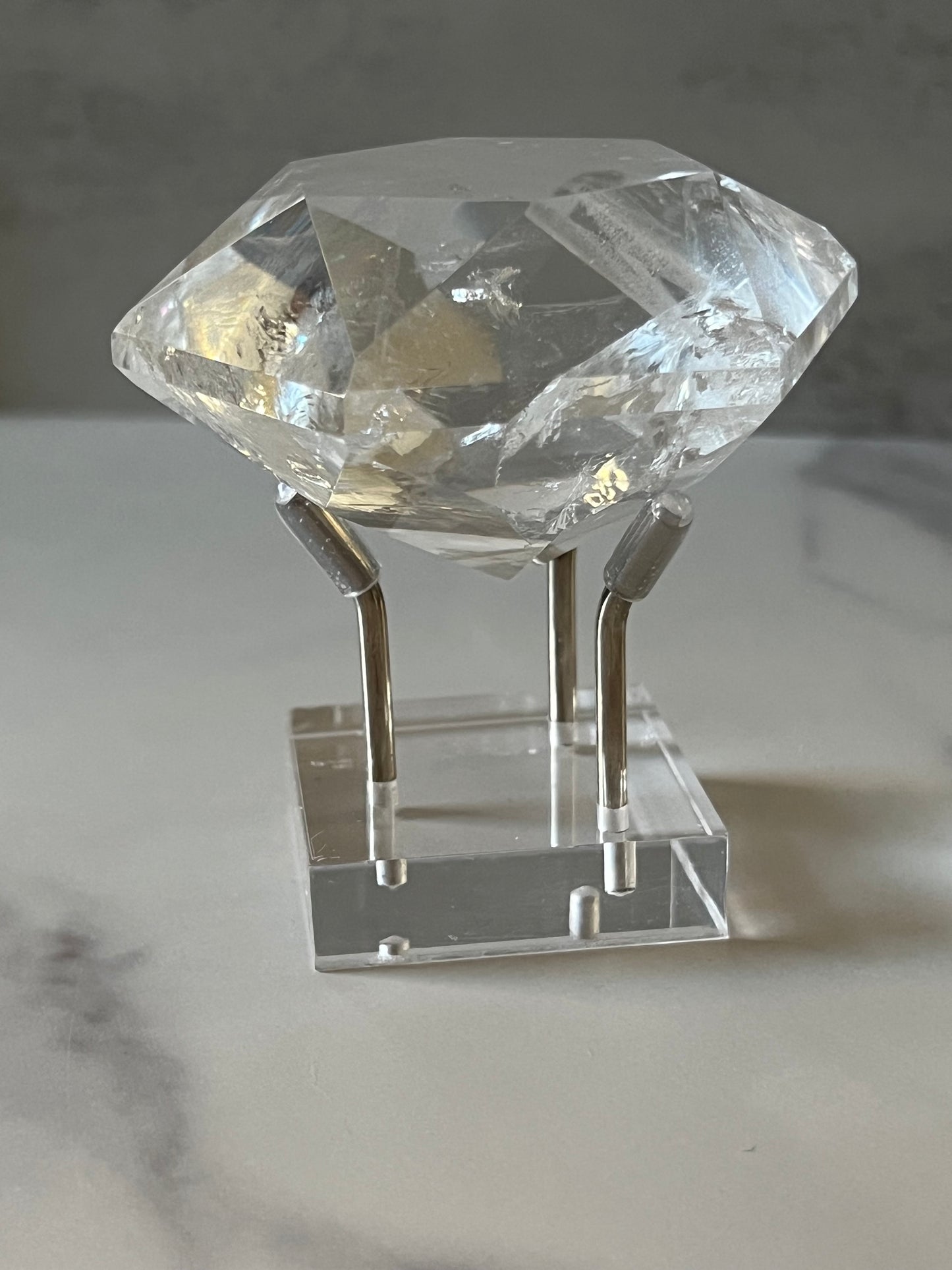 Faceted Quartz Diamond