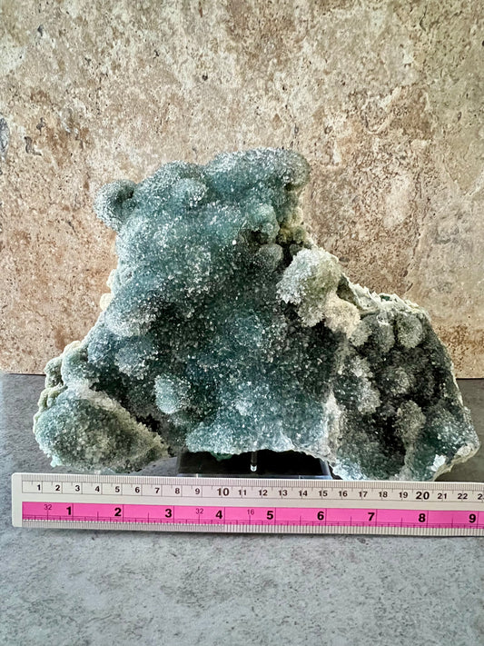 Forest Green Rainbow Amethyst on Stand