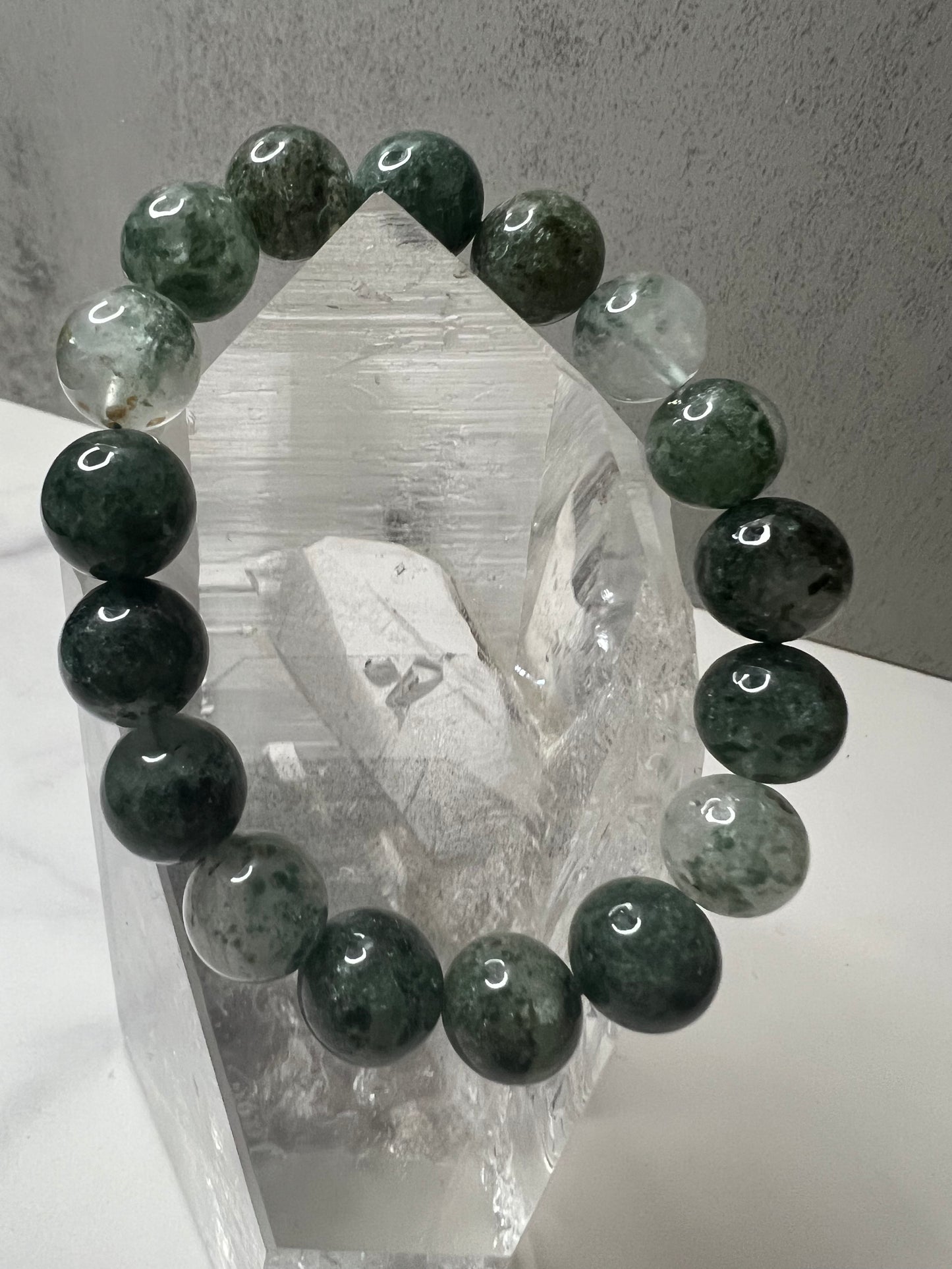 Moss Agate Bracelet (12mm)