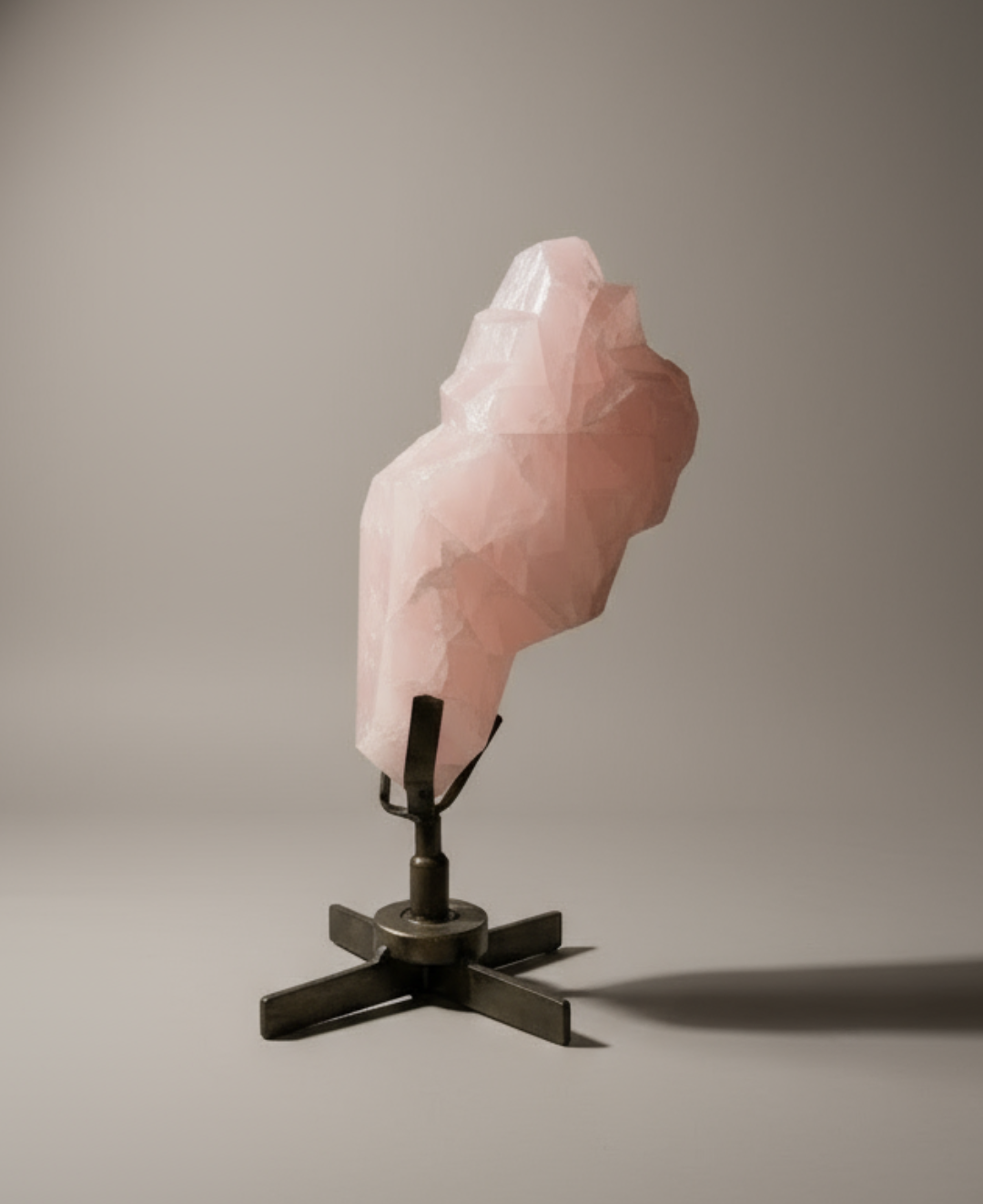 Rose Quartz Statement on Stand