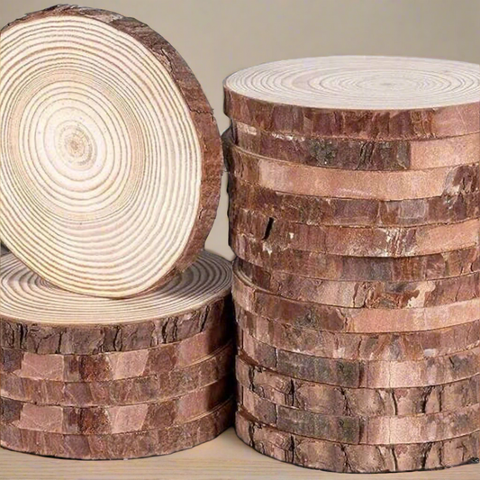 Candle Coaster: Natural Wood Slice Display (4-4.5")