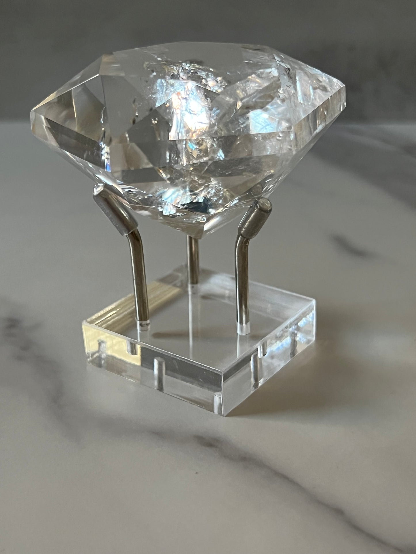 Faceted Quartz Diamond