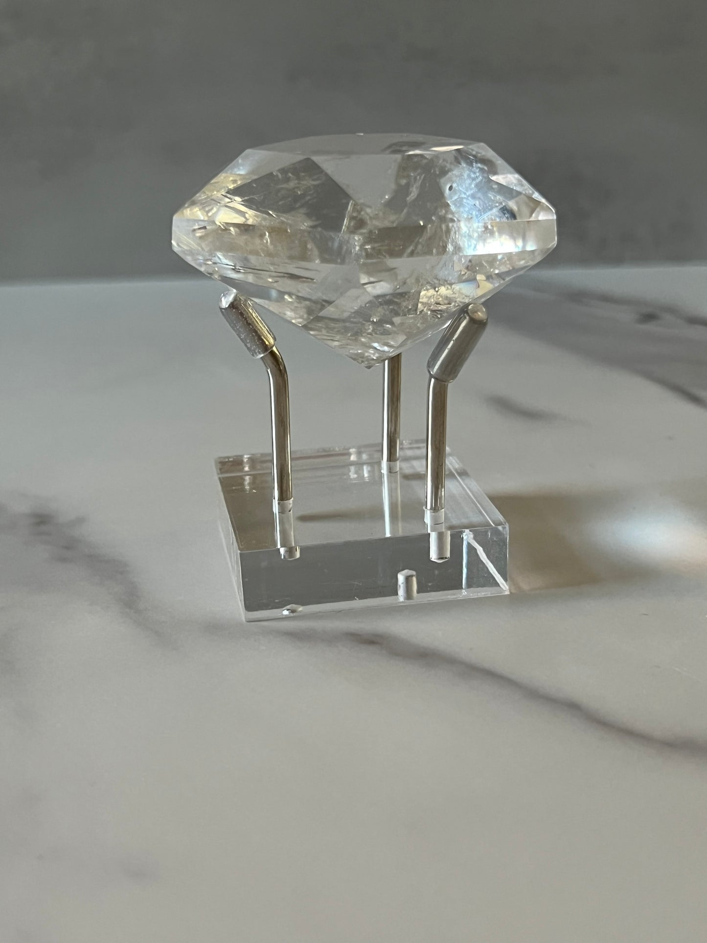 Faceted Quartz Diamond