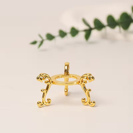 Vintage Metal Sphere Stand (Gold)
