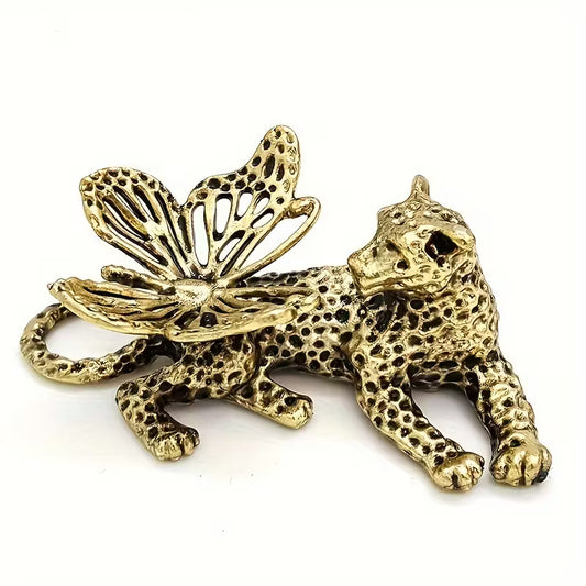 Leopard with Butterfly Sphere Holder