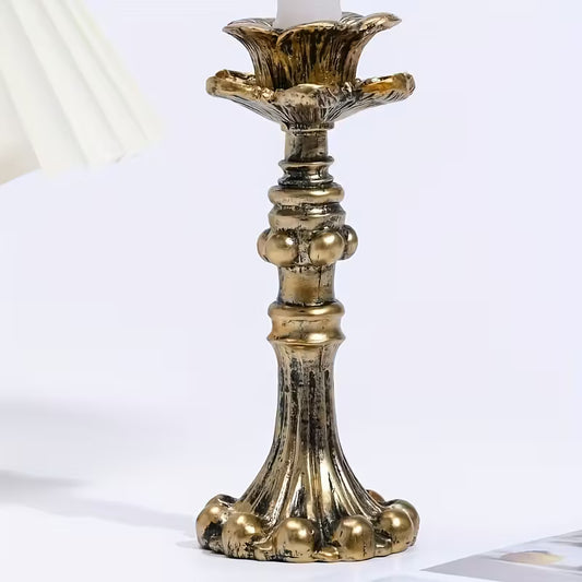 Vintage Inspired Resin Sphere/Taper Candle Holder