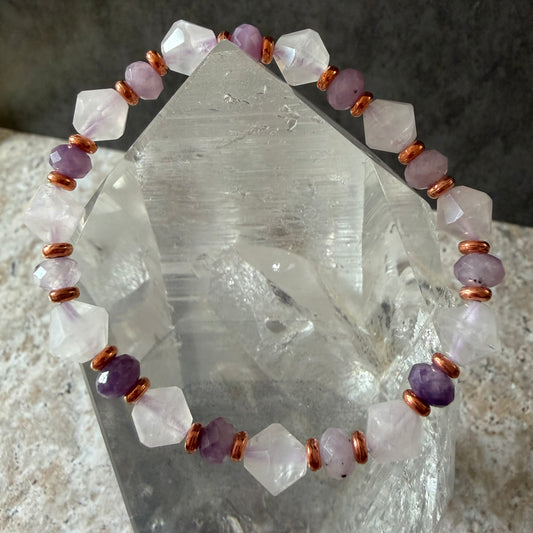 Rose Quartz & Lepidolite Bracelet | Cristal Oaks