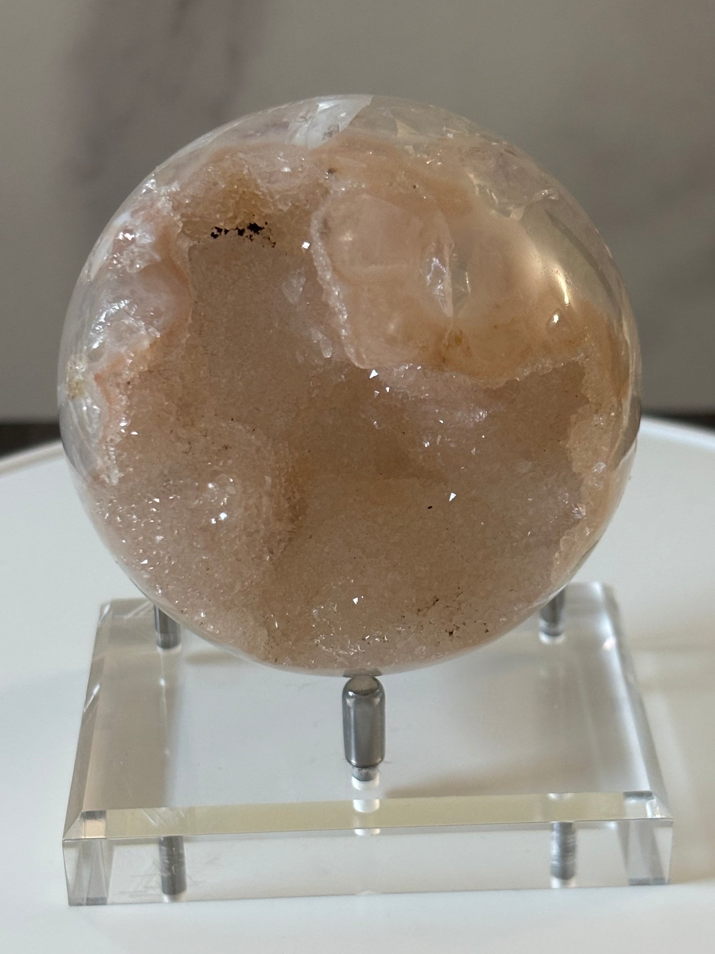 Pink Druzy Sphere