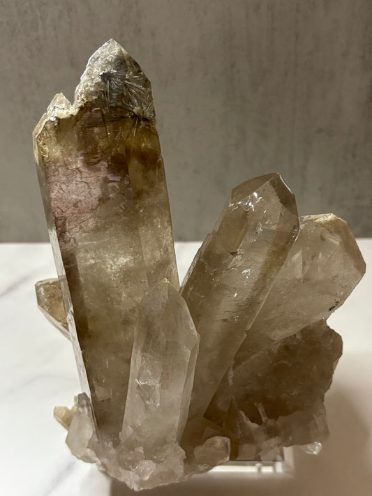 Smokey Cluster w/ Rutile in Point