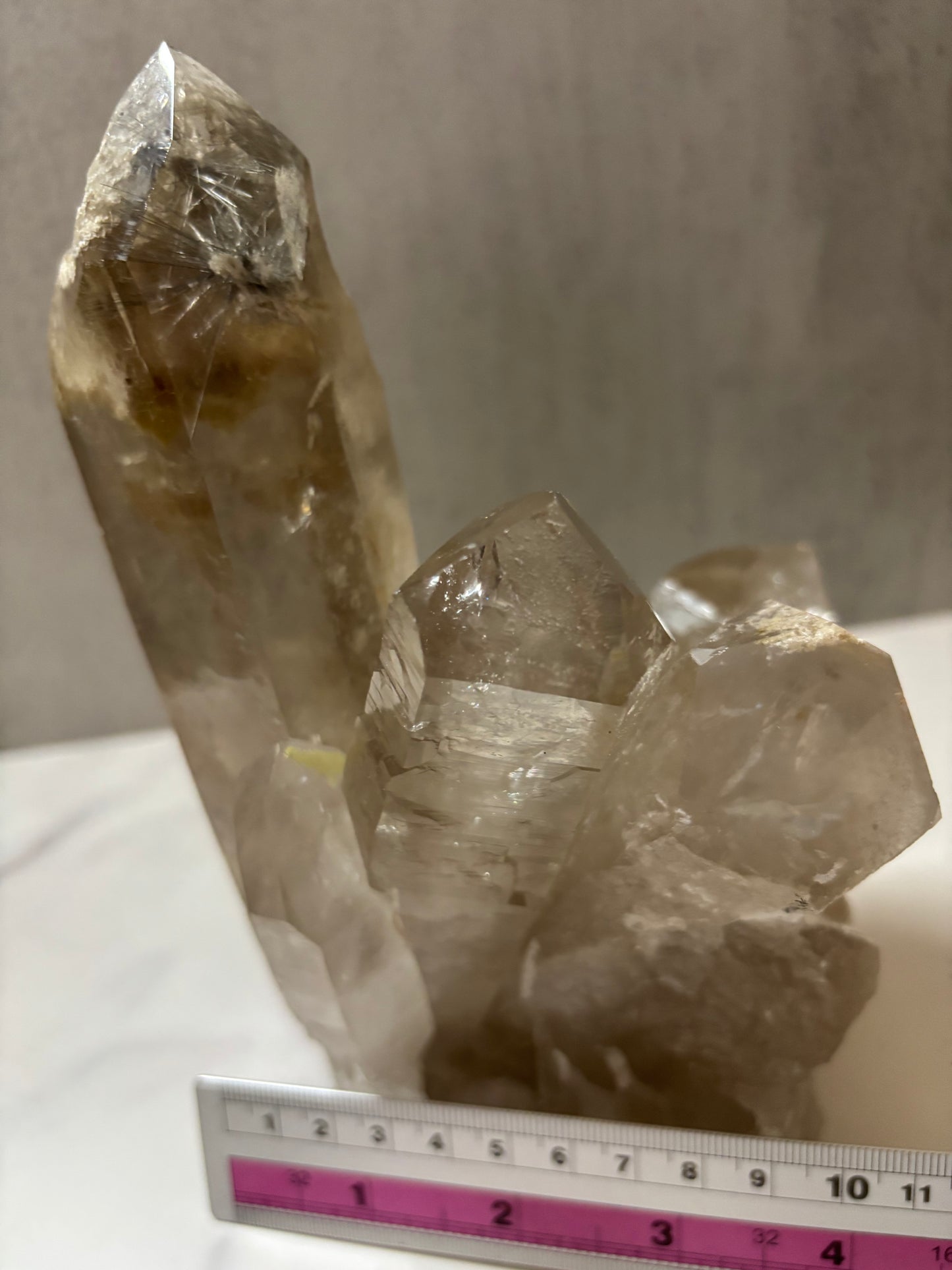 Smokey Cluster w/ Rutile in Point