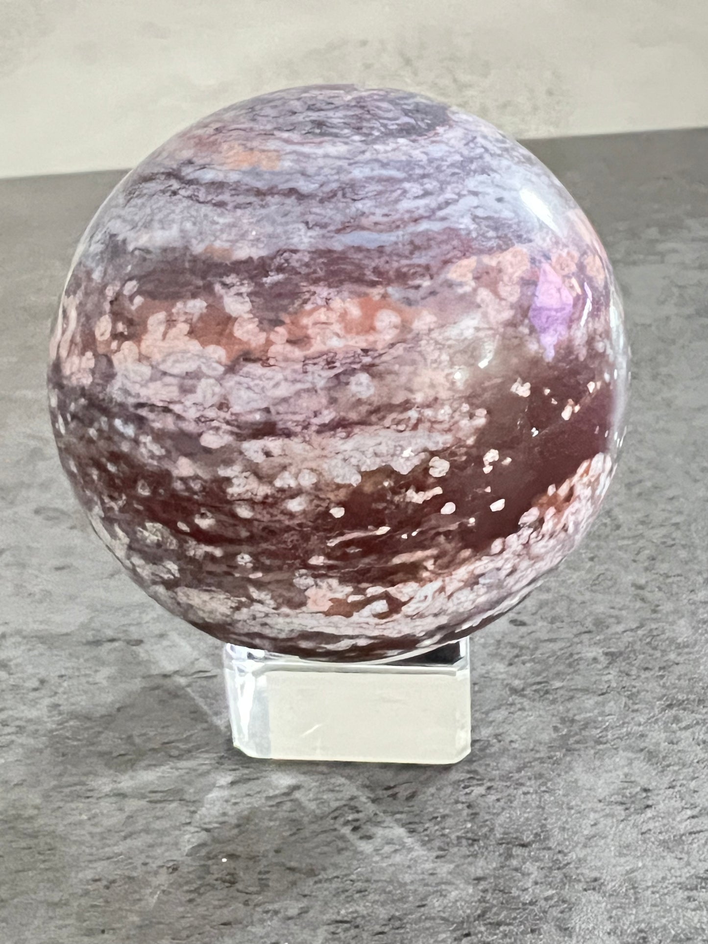 Lilac/Pink Cosmic Jasper Sphere