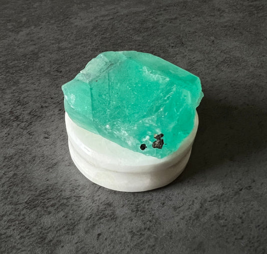 Emerald Fluorite w/ Pyrite