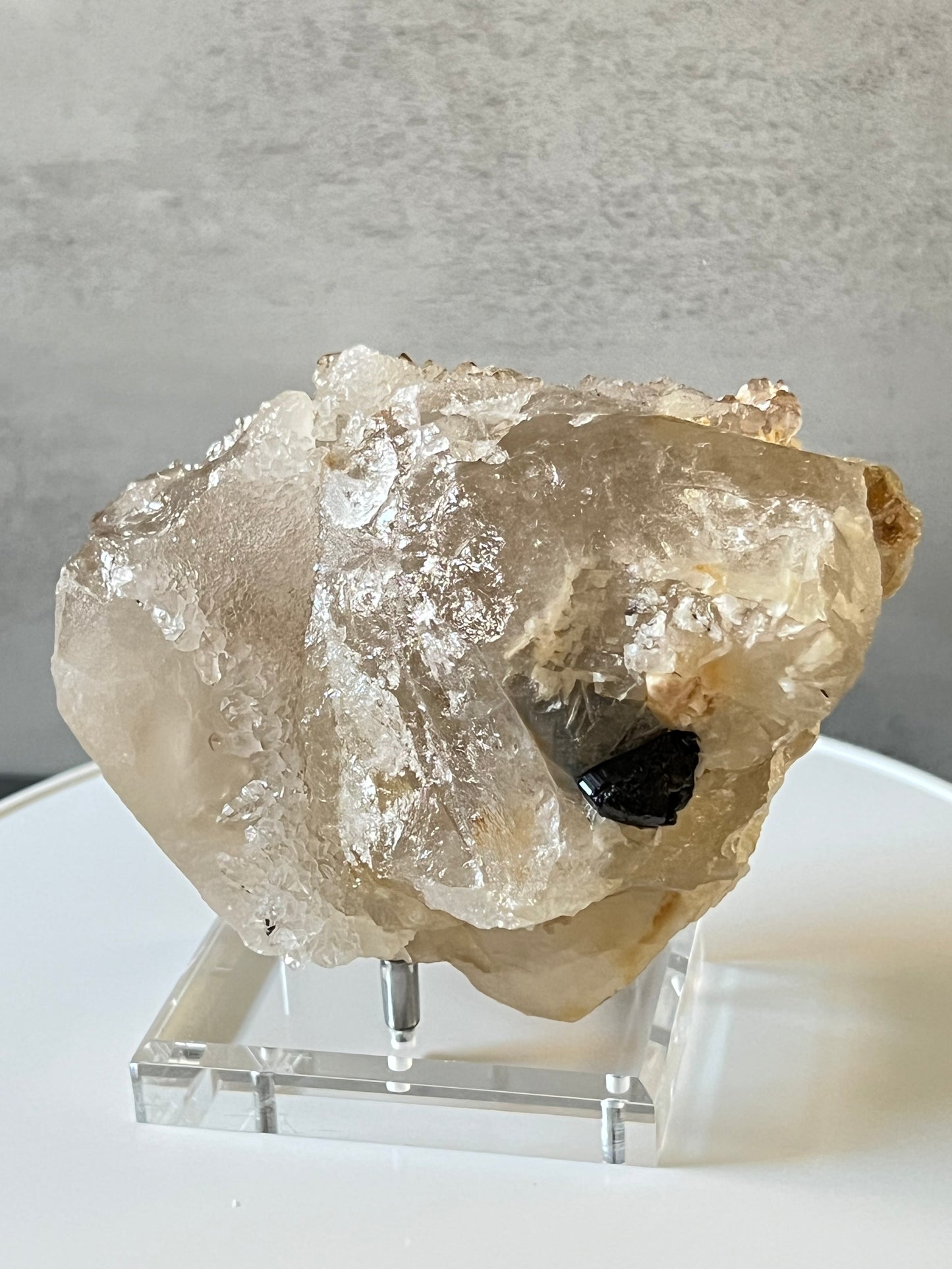 Crystallized Rose Quartz w/ Tourmaline