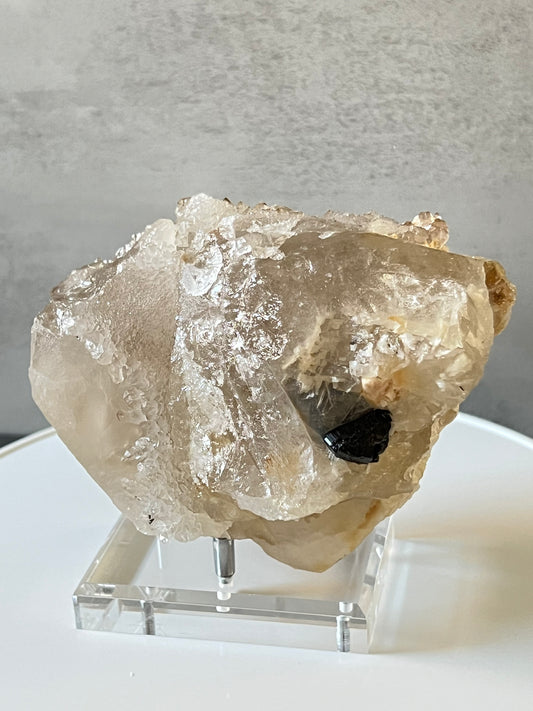 Crystallized Rose Quartz w/ Tourmaline