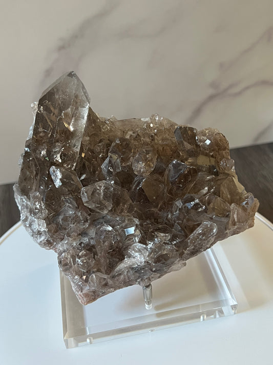 Pale Smokey Quartz Cluster (d)