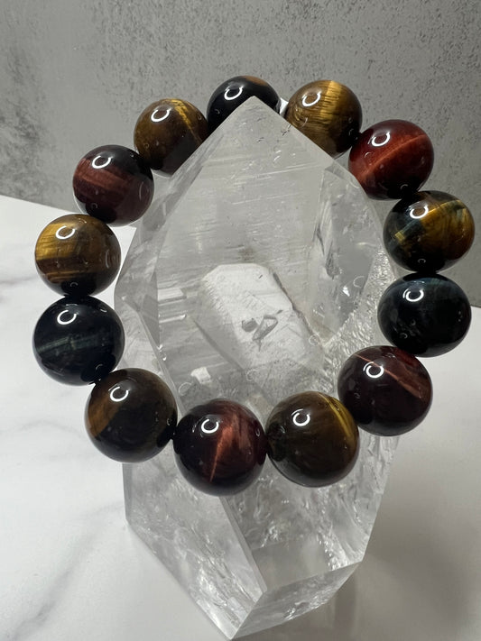 Red, Gold & Blue Tigers Eye Bracelet