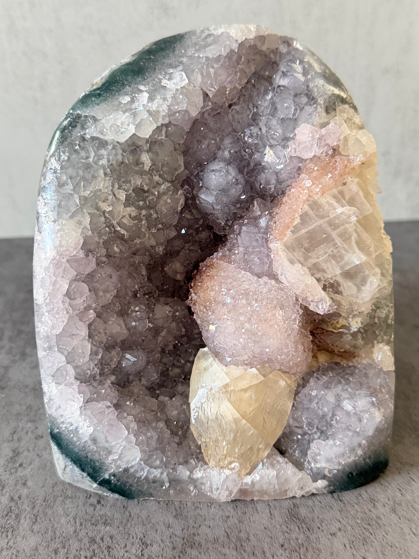 Amethyst Freeform with Calcite
