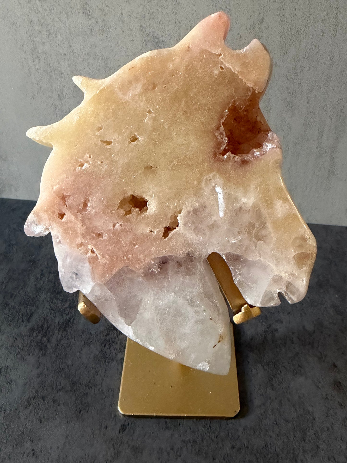 Peachy Pink Amethyst Horse