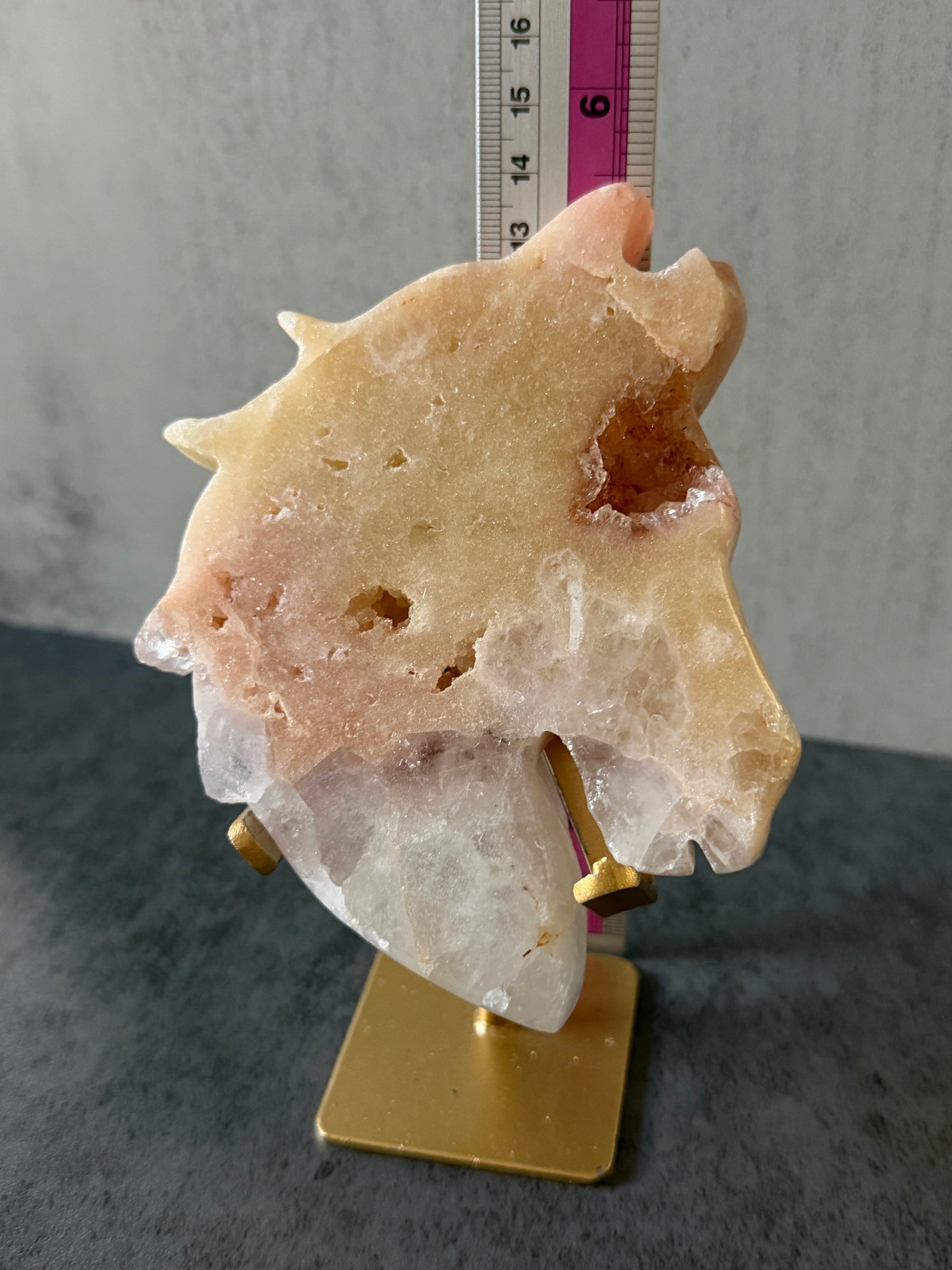 Peachy Pink Amethyst Horse