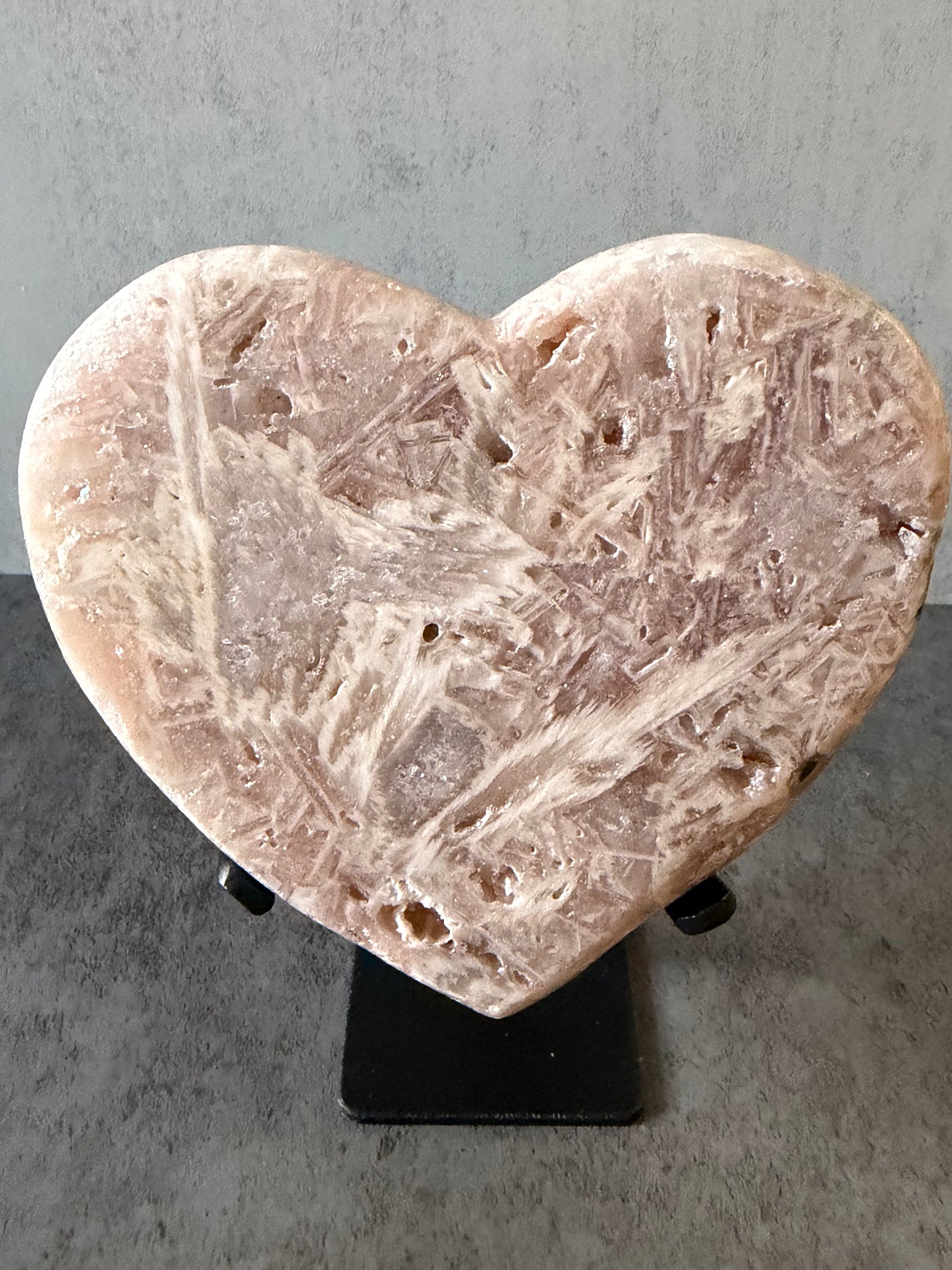 Pink Amethyst Rutile Heart