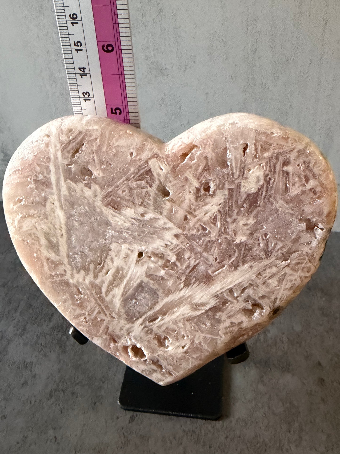 Pink Amethyst Rutile Heart