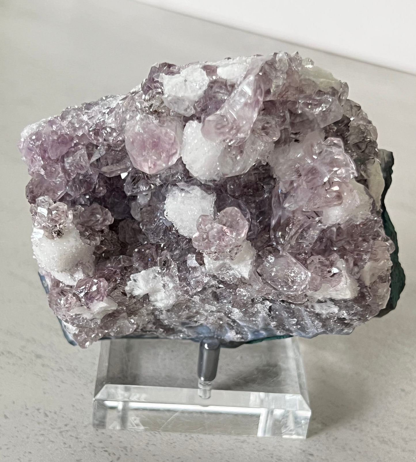Amethyst w/ Calcite Cubes