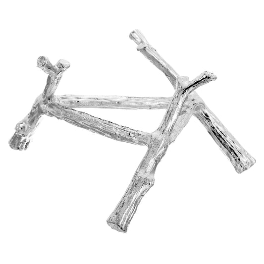 Triangle Branch Sphere/Mineral Holder (Silver)