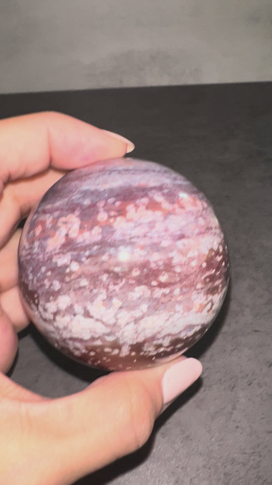 Lilac/Pink Cosmic Jasper Sphere