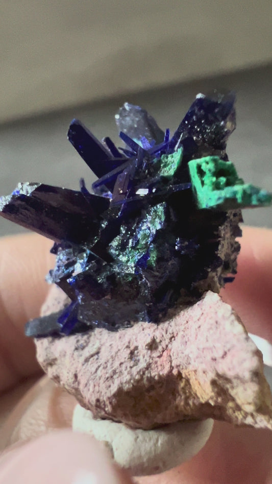 Azurite w/ Malachite
