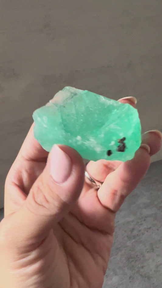 Emerald Fluorite w/ Pyrite